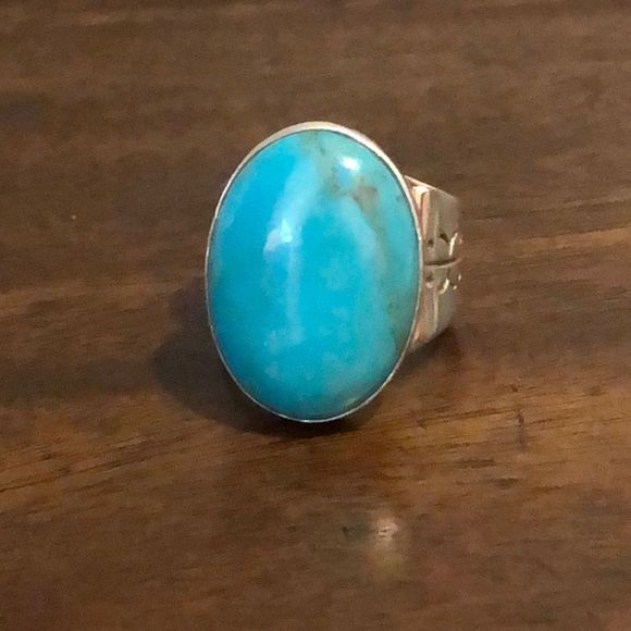 JAY KING DTR Sterling Silver Turquoise Oval Cabochon Ring Sz 10-3/4 - Picture 12 of 12
